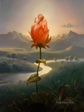 有名な要約 Painting - モダン コンテンポラリー 18 シュールレアリスム バラのキス